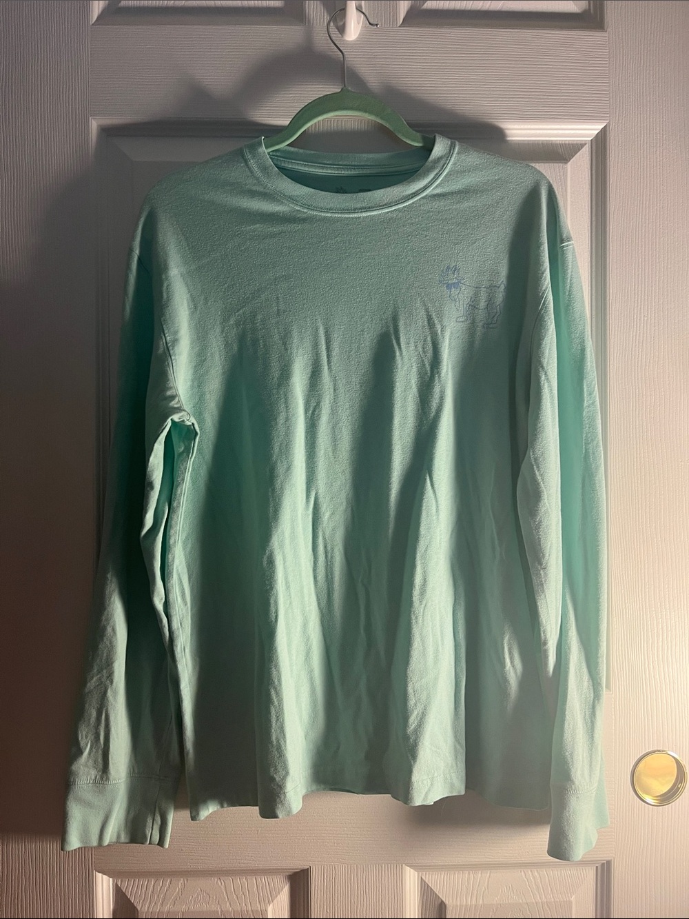 Men's Medium Goat USA Long-Sleeve Crewneck Shirt - Mint